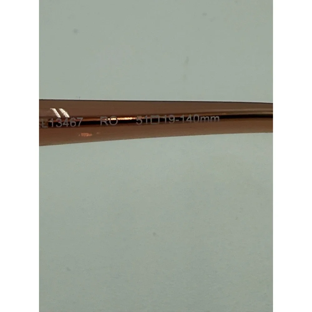Elle Eyeglasses Women 51-19-140 Rose Gold Excellent Oval Metal Frames EL13467